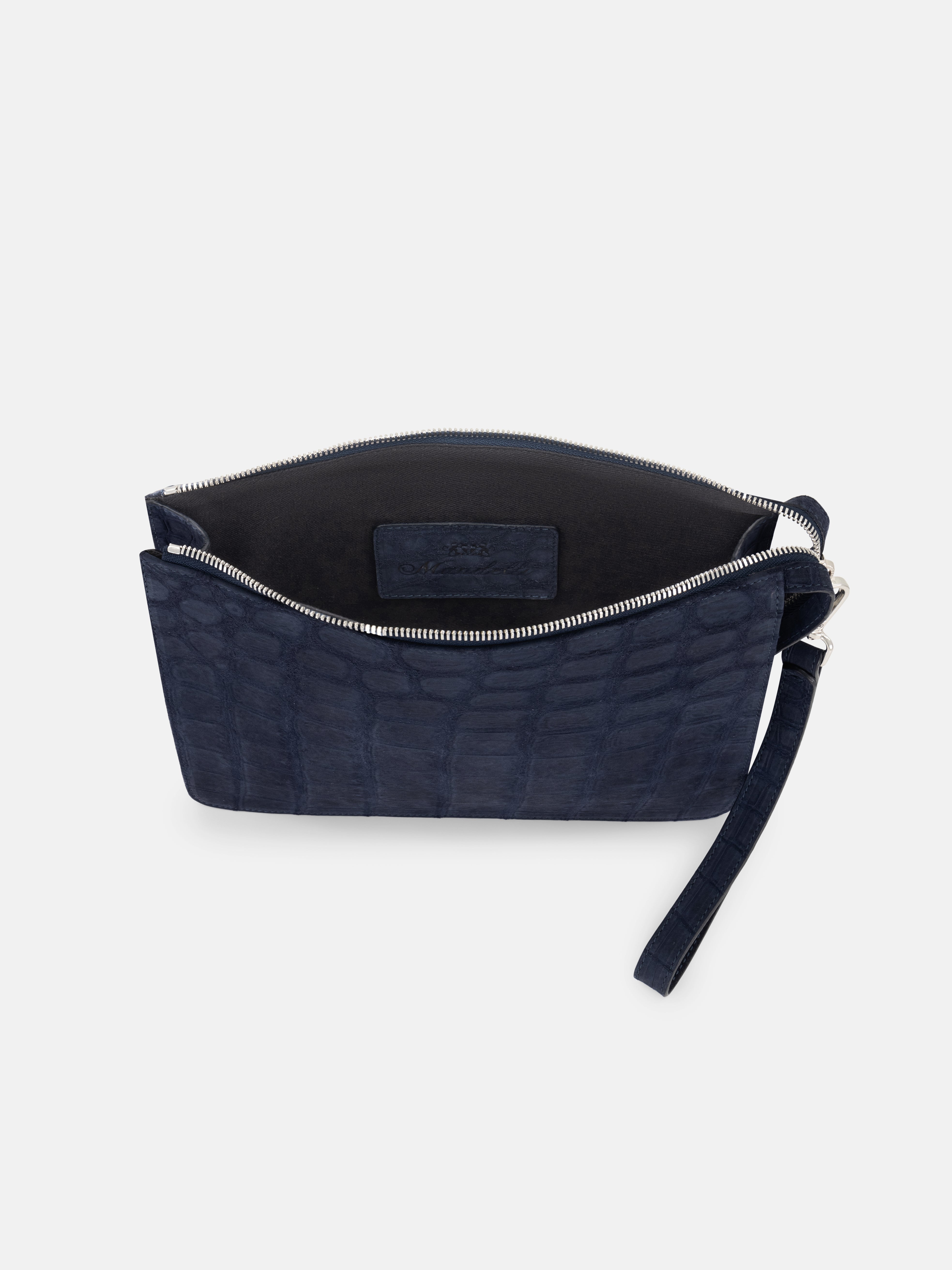 0CHAND Croco Clutch - Navy