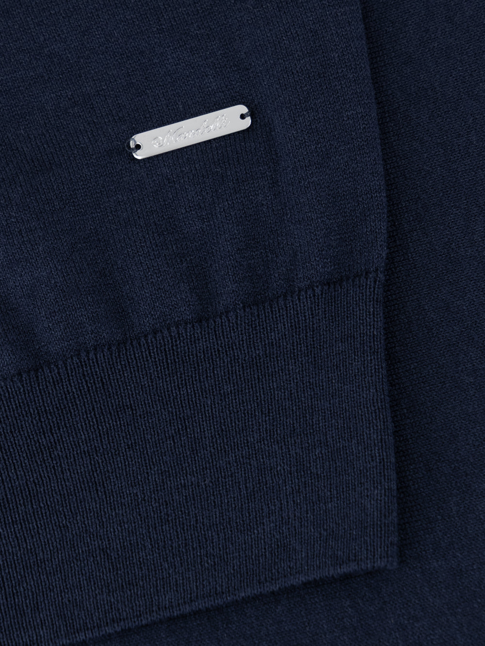 Zip Polo Cotton-Silk - Navy