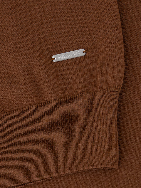 Noble Yarn Knitted Polo – Brick