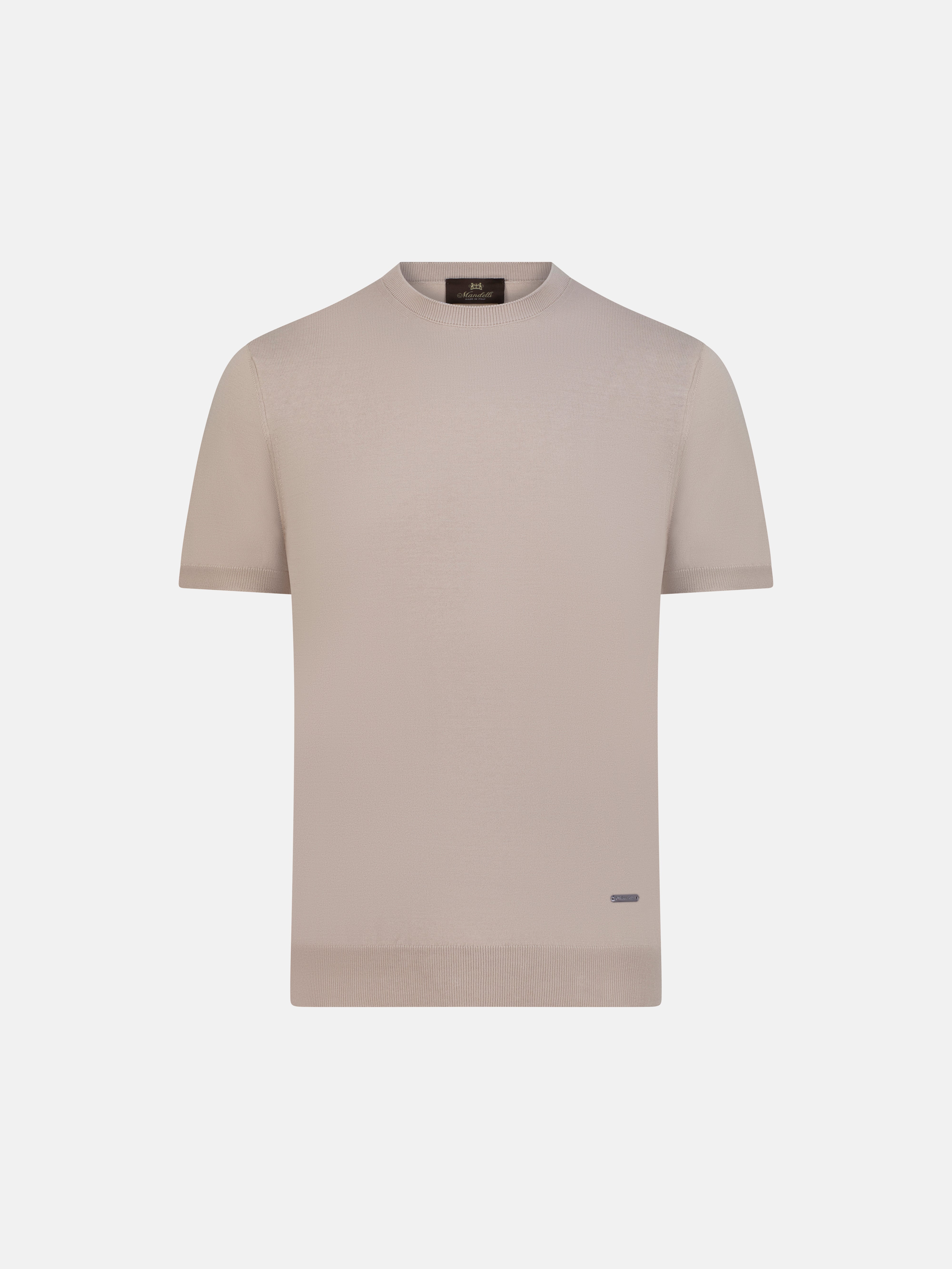 Noble Yarn Knitted Polo – Beige