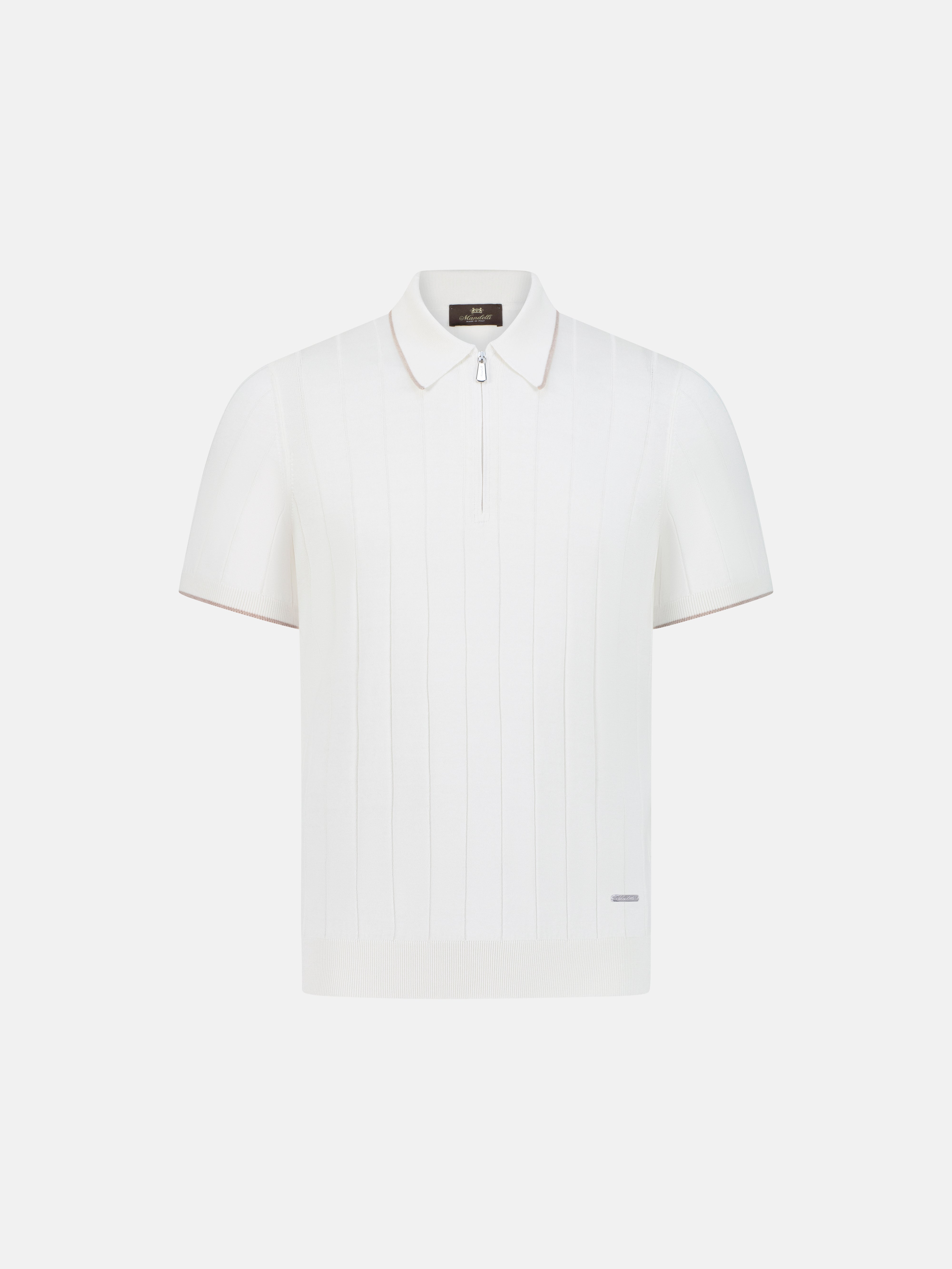 White short-sleeve shirt on a white background