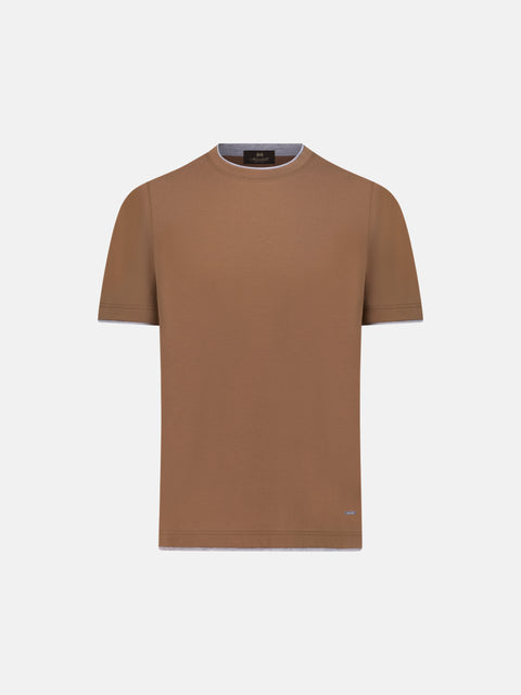Brown t-shirt on a white background