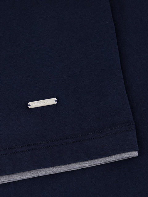 Cotone Lucente T-Shirt - Blue Notte