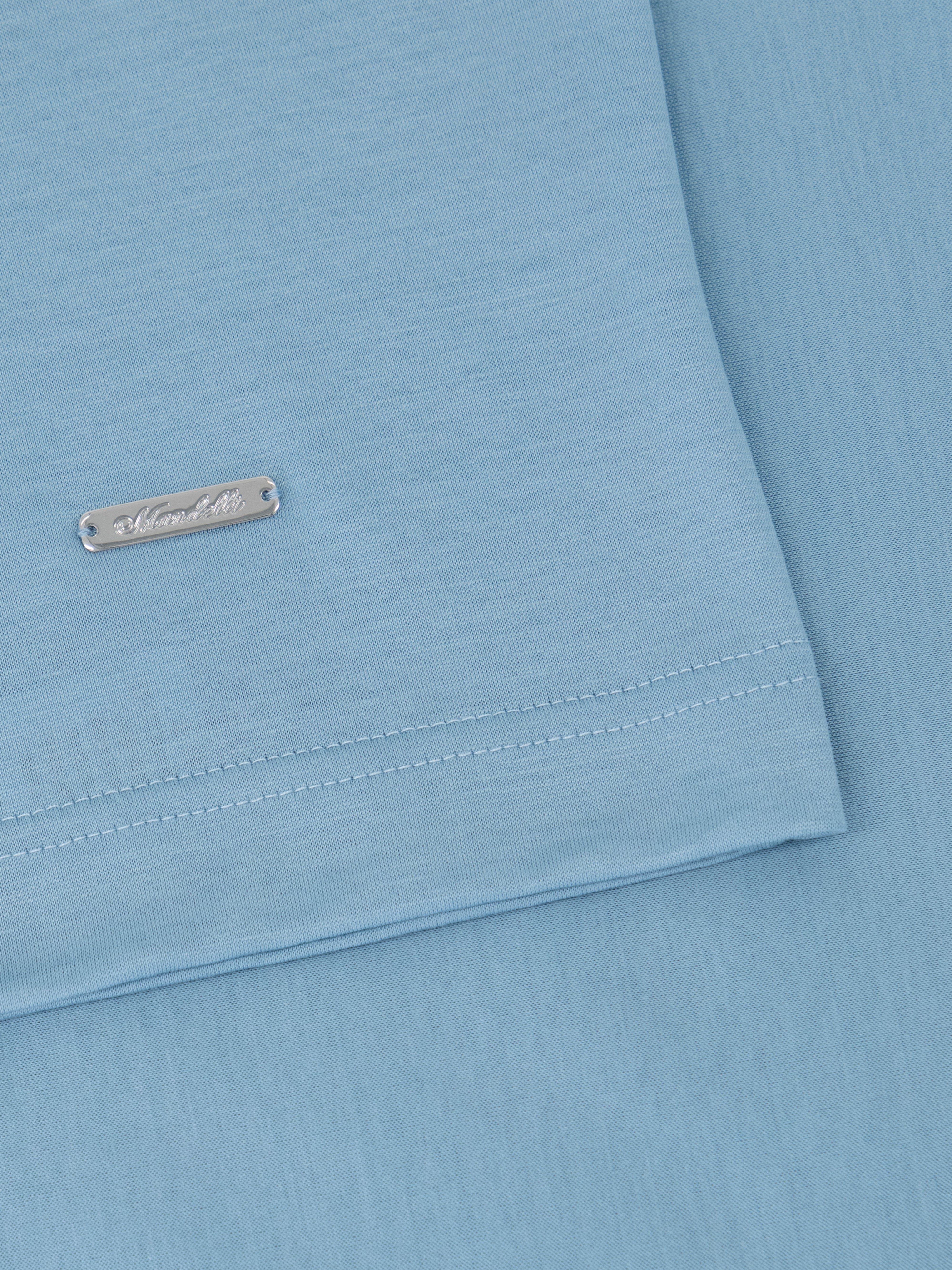 Классическая хлопковая футболка Mandelli – Azzurro Lucente