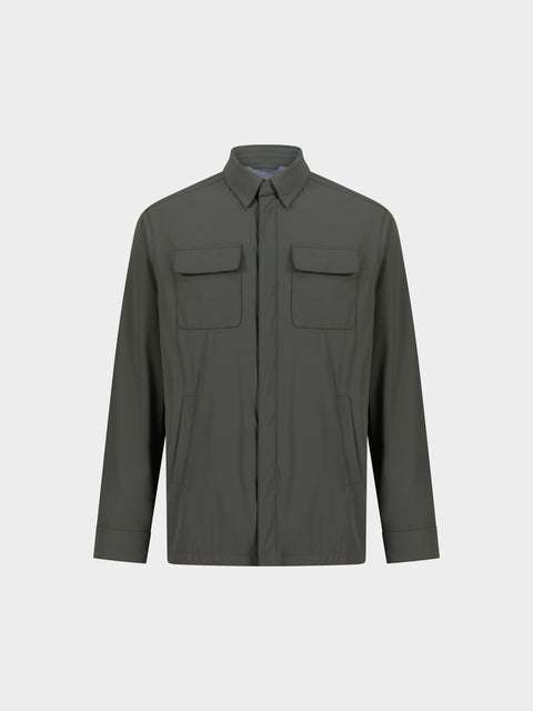 Technical Fabric Overshirt - Military Green