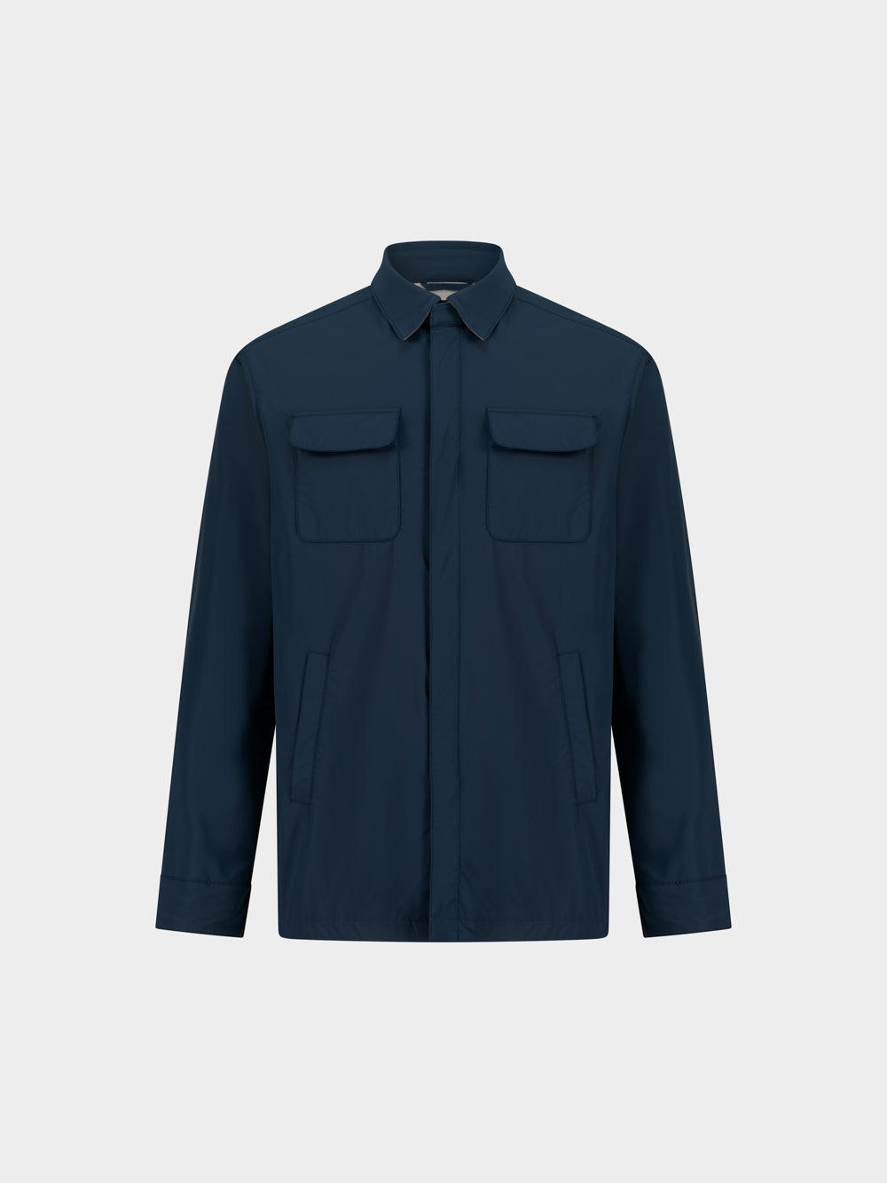 Technical Fabric Overshirt in Blu