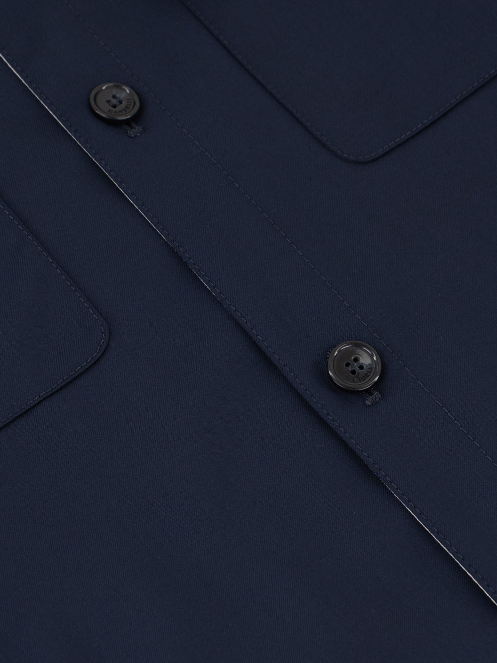 100% Wool Overshirt in Blu Notte
