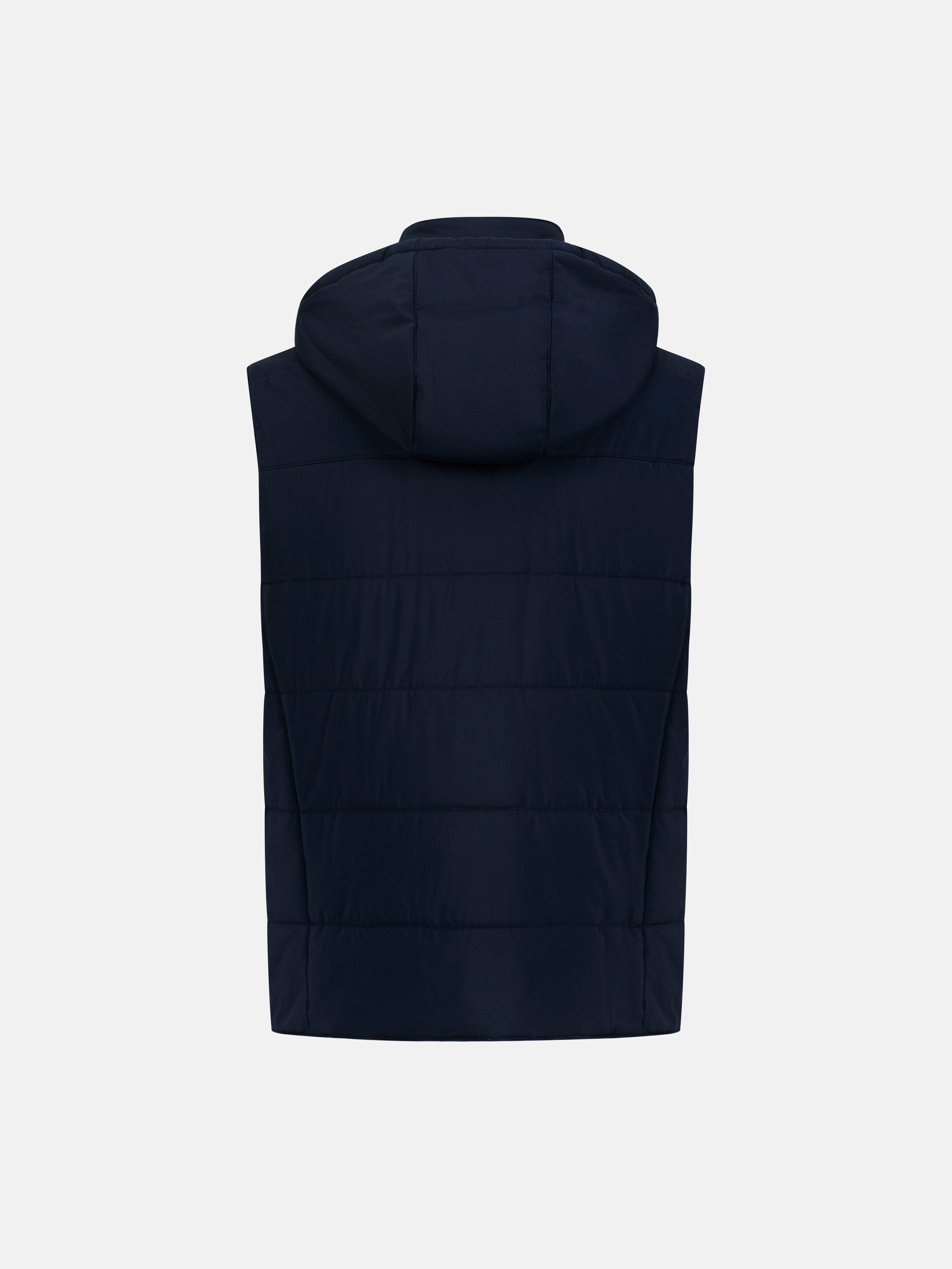 Nylon Hooded Vest - Navy