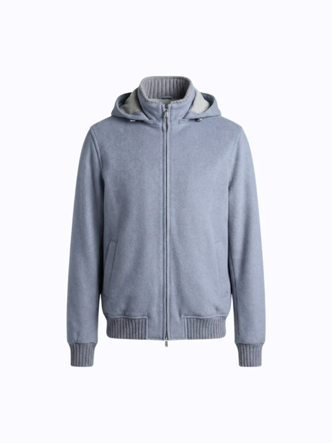 Cashmere Sport Bomber - Asphalt