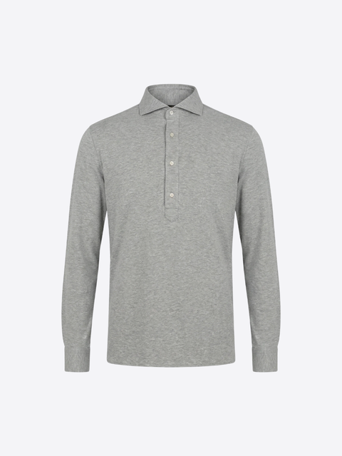 Cotton & Lyocell Jersey Polo - Pearl
