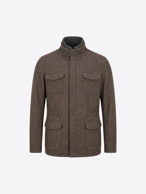 Cashmere Field Jacket – Burnt Brown