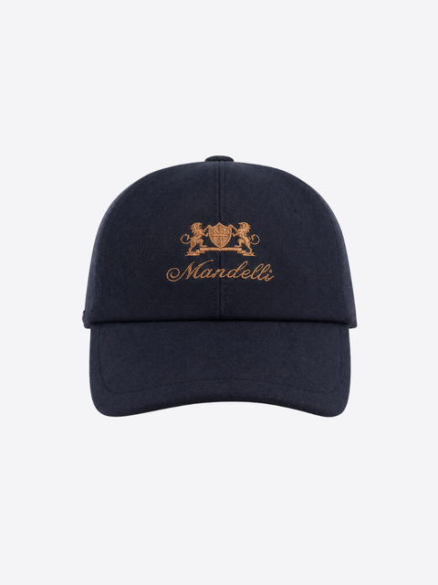 Pure Wool Logo Baseball Cap - Navy