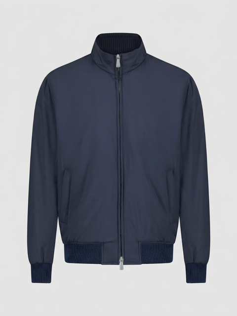 Bomber Nylon Jacket – Navy Blue