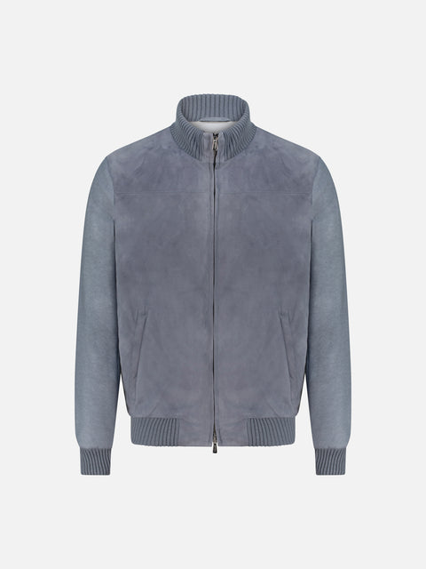 Capra Suede Blouson – Asphalt