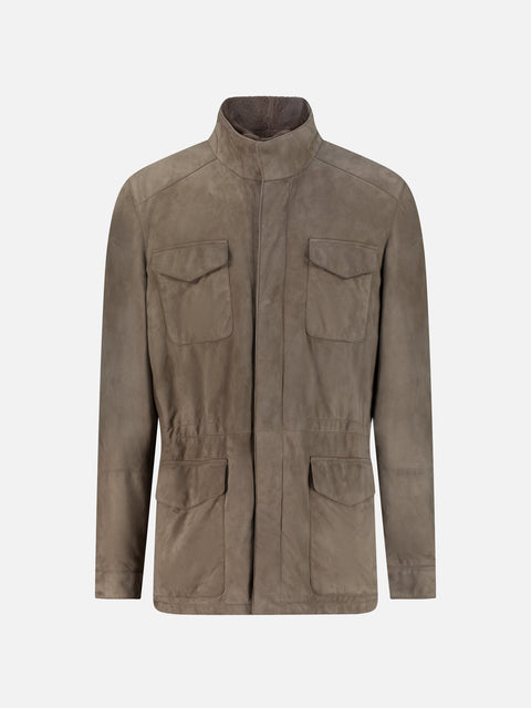 Capra Suede 3/4 Jacket – Taupe