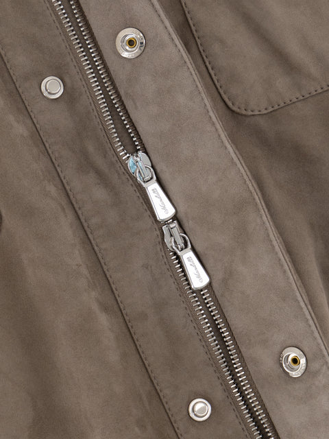Capra Suede 3/4 Jacket – Taupe