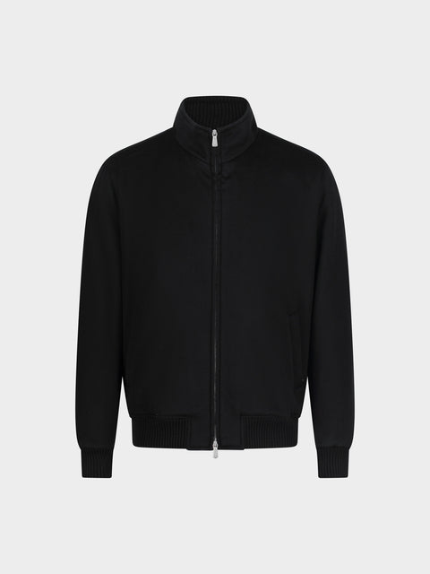 Pure Cashmere Bomber — Black