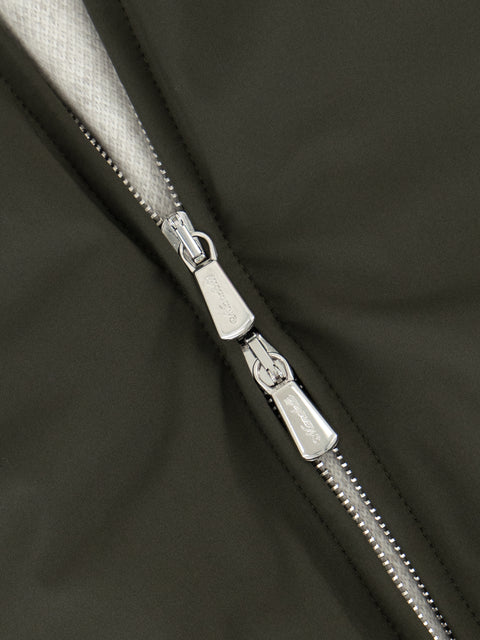 Nylon & Cashmere Bomber - Fir Green