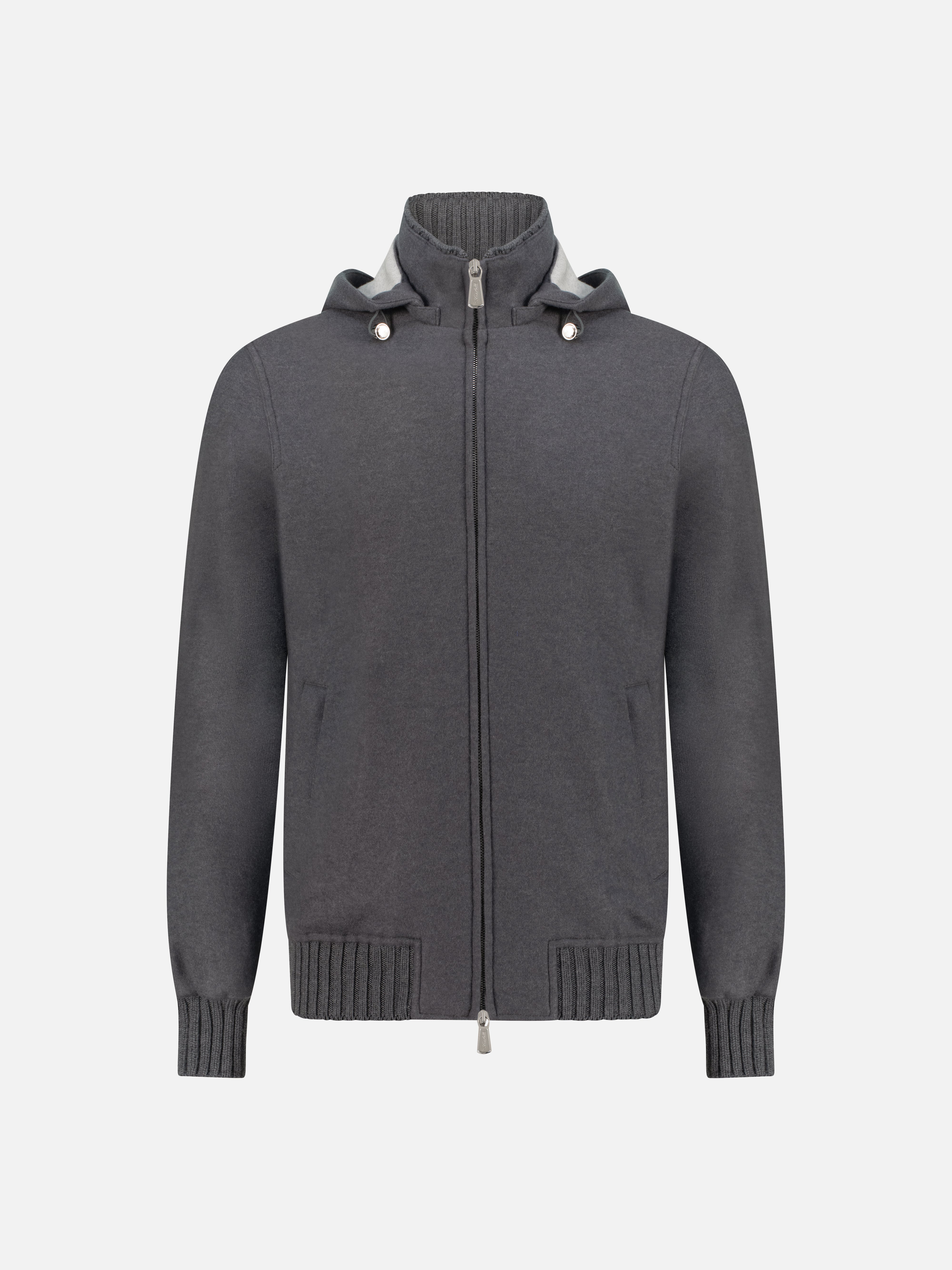 Cashmere Sport Bomber - Grey