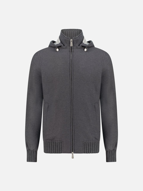 Cashmere Sport Bomber - Grey