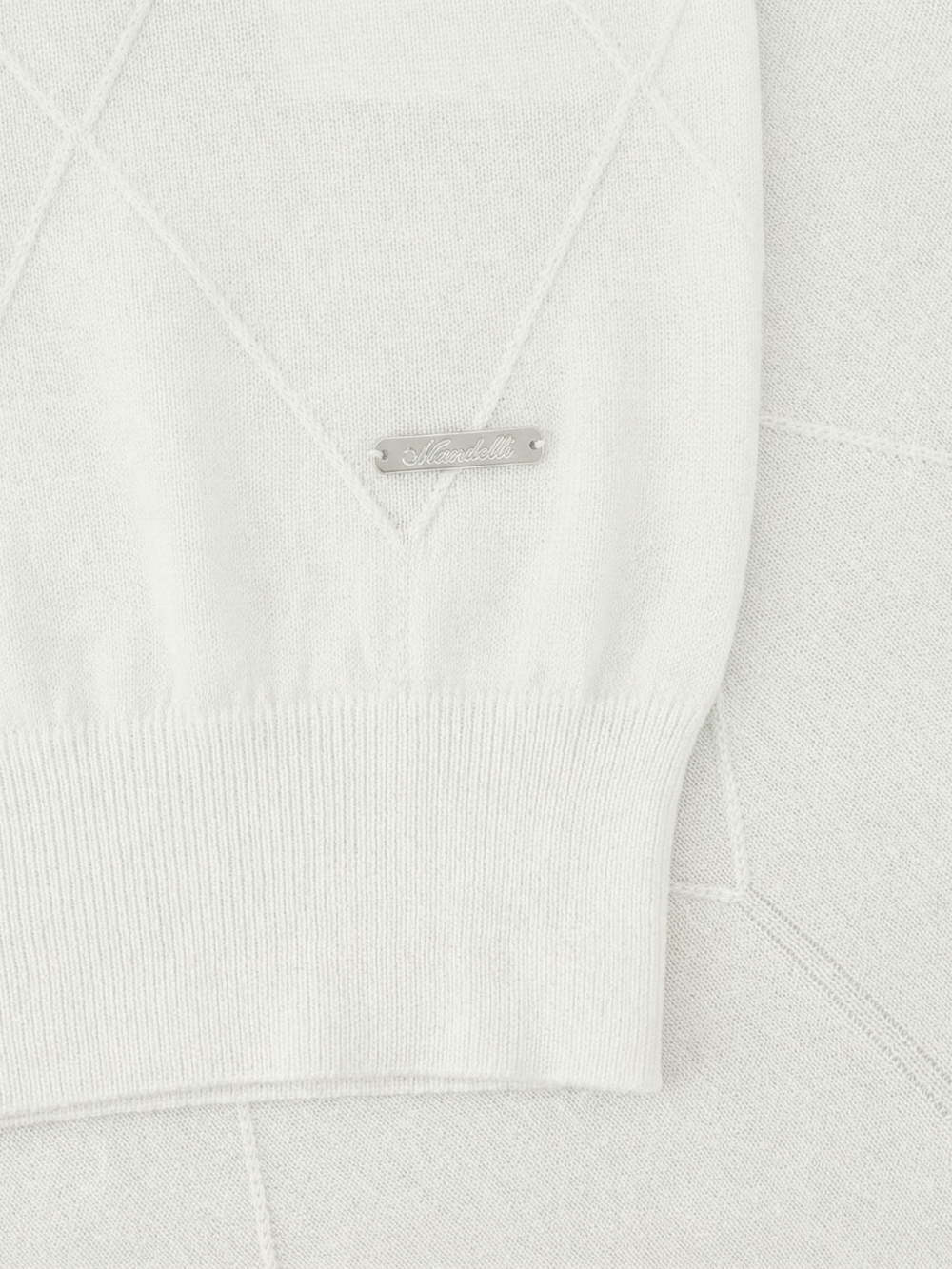 Knitted High-Neck Sweater in Pure Wool – Bianco