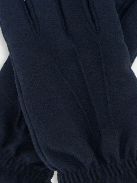 Wool & Cashmere Gloves – Navy Blue