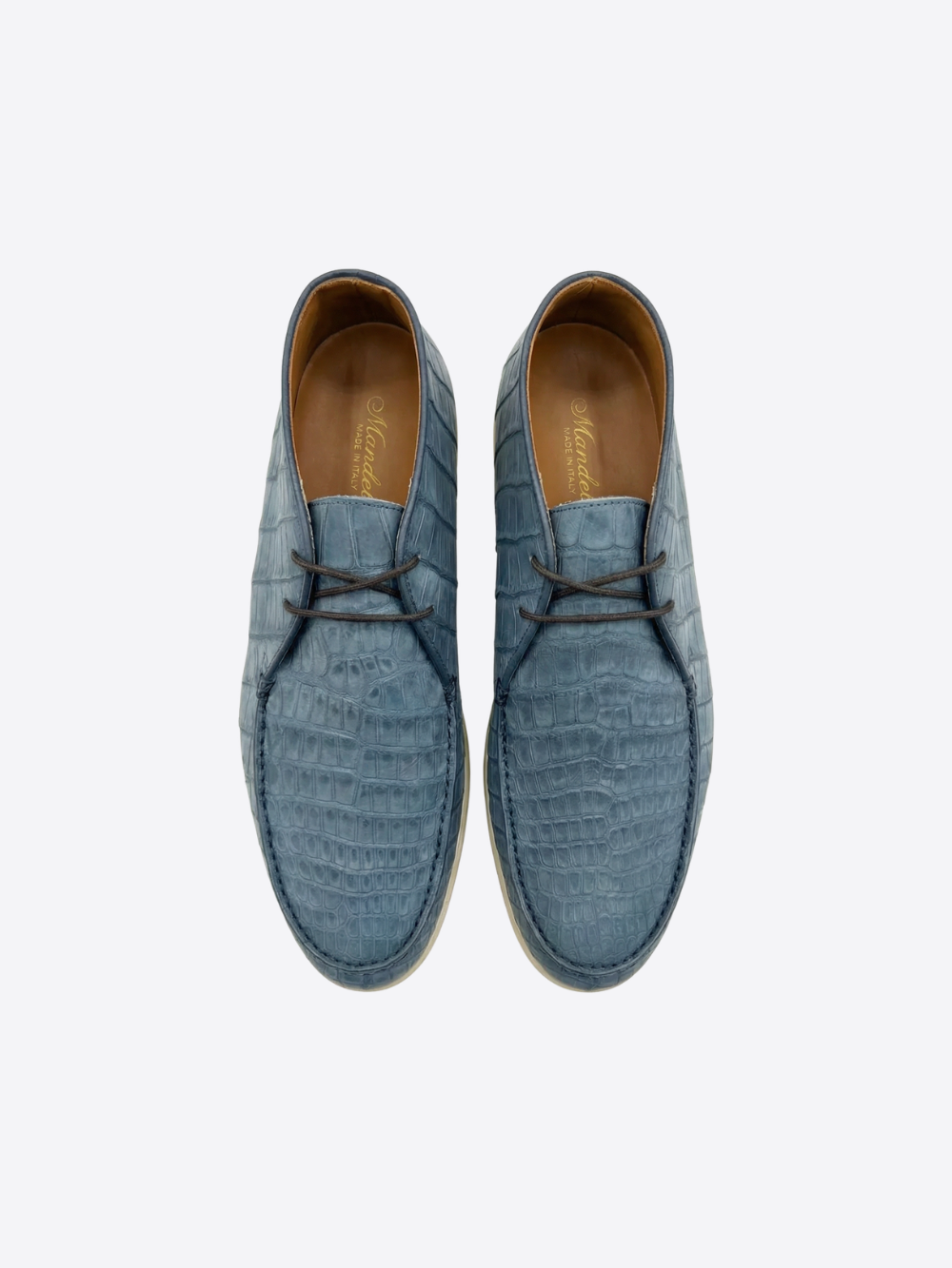 Crocodile Nubuck Leather Lace-Up Shoes – Avio