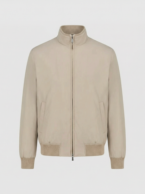 Fabric Blouson- Beige