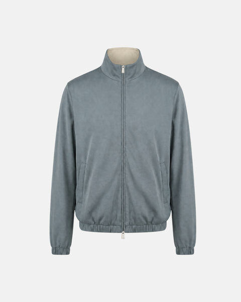 Stretch Nylon Reversible Windbreaker — Sand