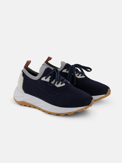 Toprun Sneakers - Navy Blue & White