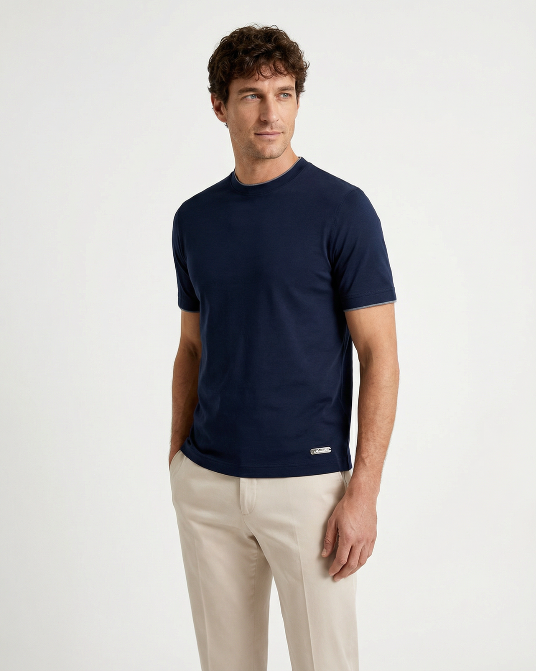 Cotone Lucente T-Shirt - Blue Notte