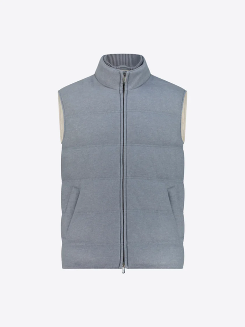 Cashmere Quilted Vest – Asphalt