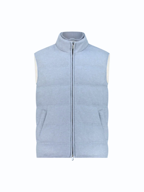 Cashmere Quilted Vest – Asphalt
