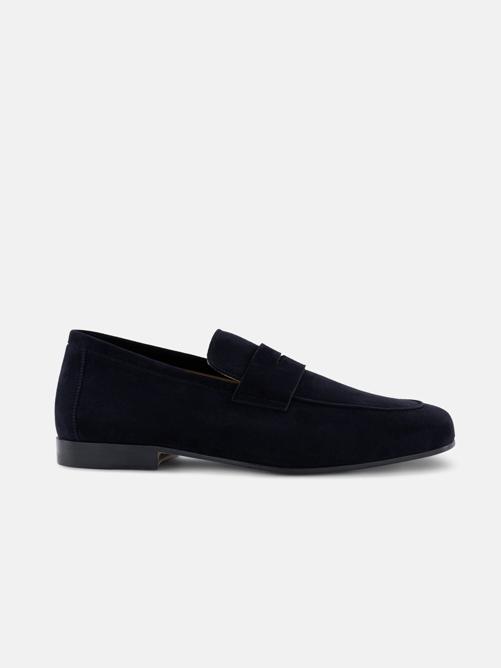St. Tropez Leather Loafers - Navy Suede