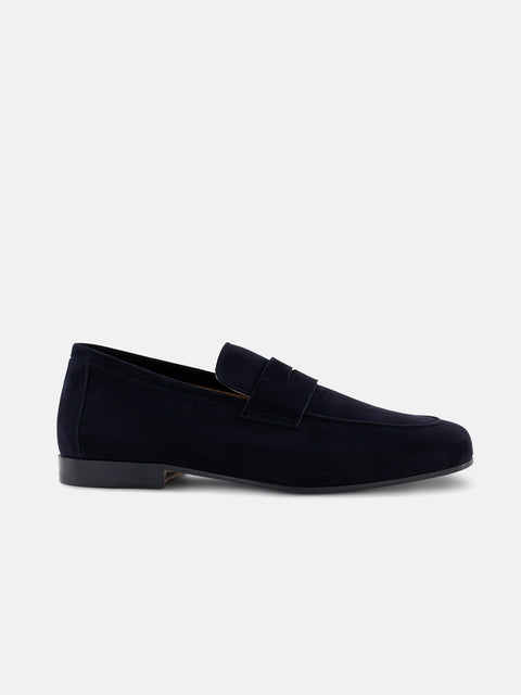St. Tropez Leather Loafers - Dark Blue