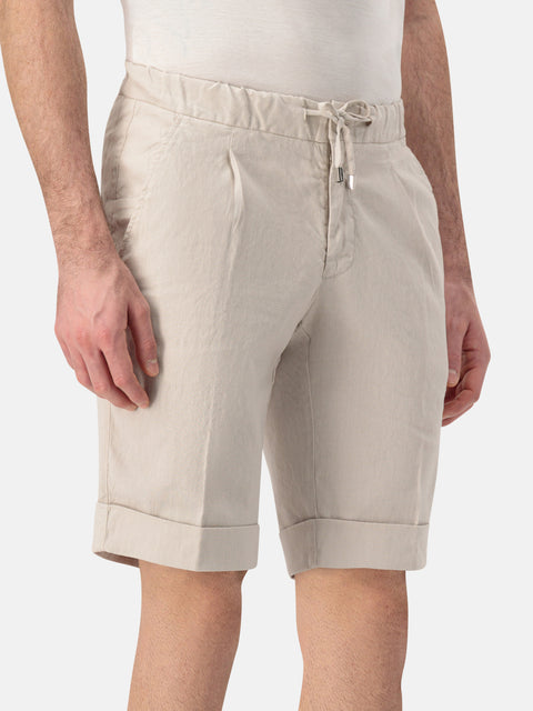 GYMSHO Linen Cotton Shorts - Sabbia