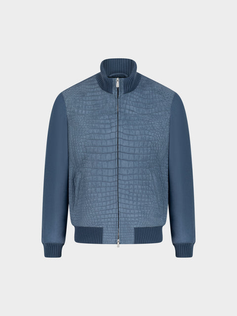 Crocus Crocodile Leather Blouson – Asphalt