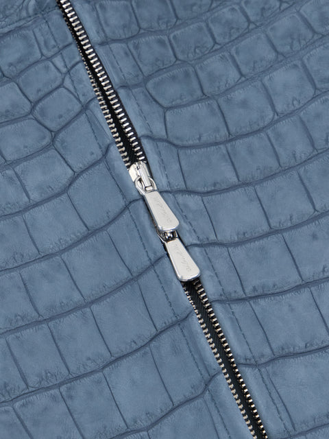 Crocus Crocodile Leather Blouson – Asphalt