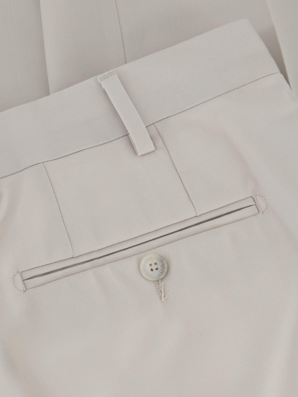 Virgin Wool Trousers in Panna