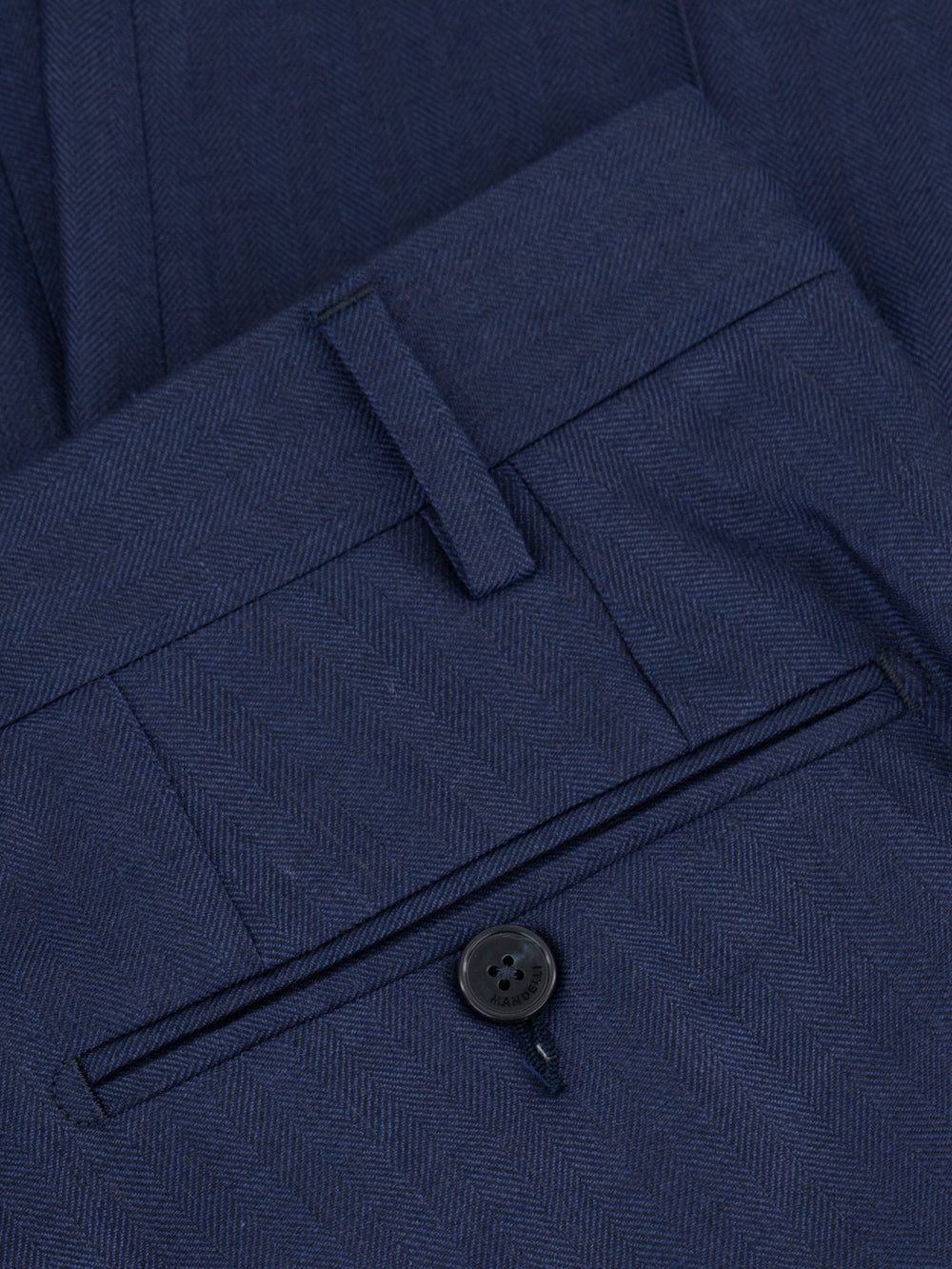 Virgin Wool Trousers in Blu Notte