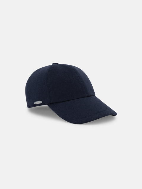 Cashmere Baseball Cap – Navy Blue