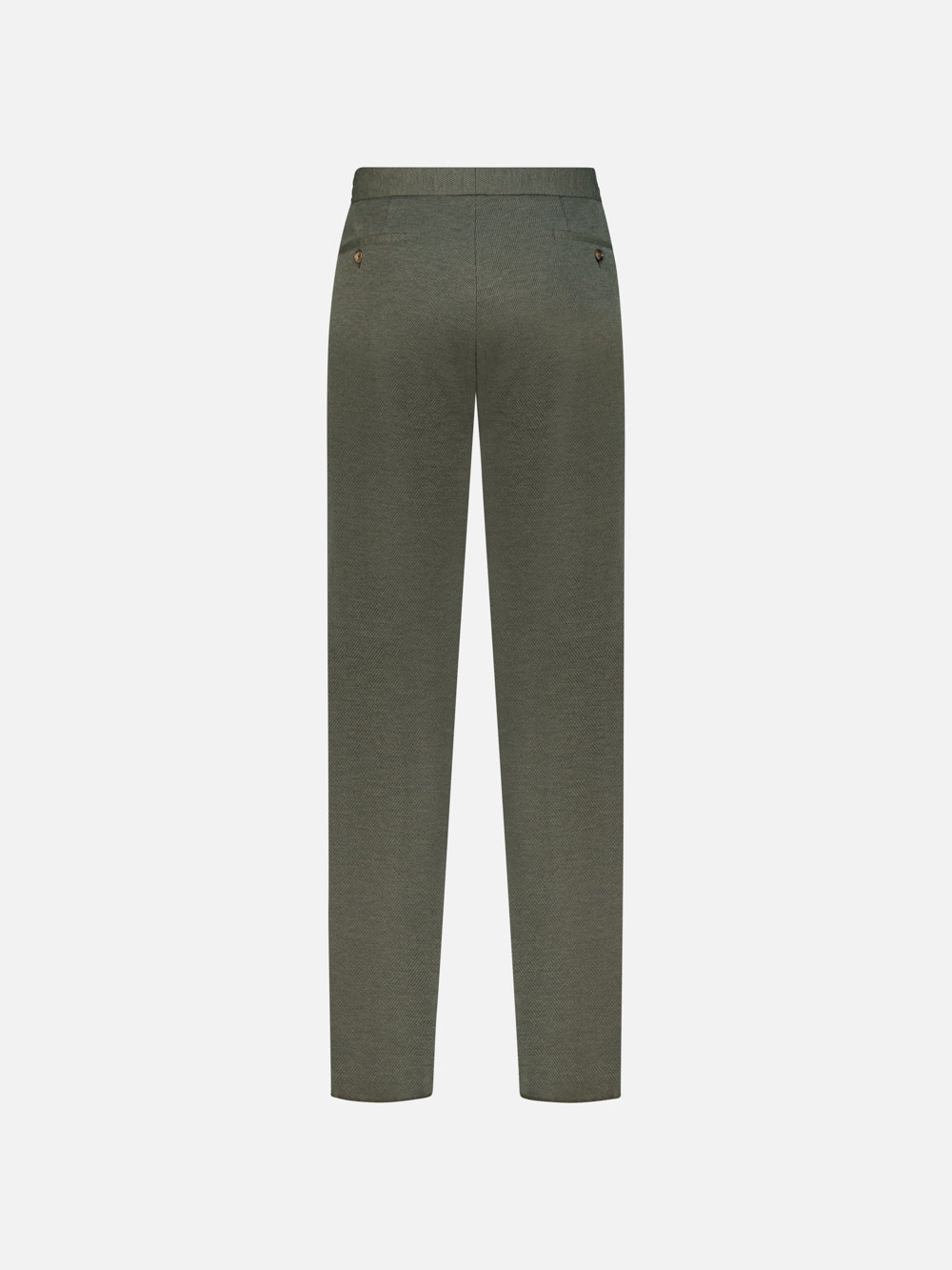 Wool & Cotton Drawstring Trousers – Olive Grey