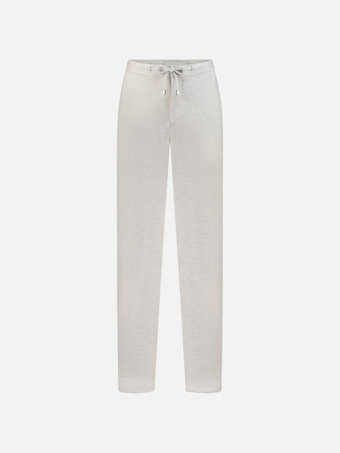 Pure Cashmere Lounge Trousers – Light gray