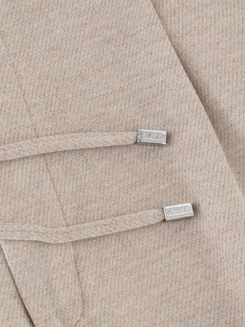 Wool & Cotton Jersey Trousers in Sabbia