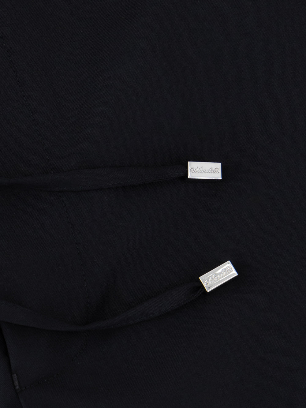 Linen & Cotton Drawstring Trousers in Nero