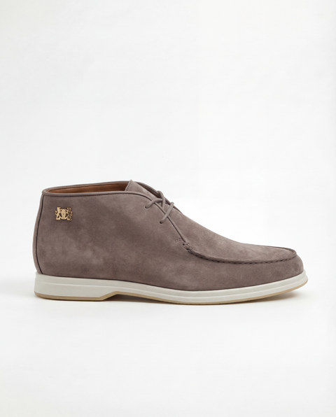 Nubuck Moc-Toe Boots – Light Brown