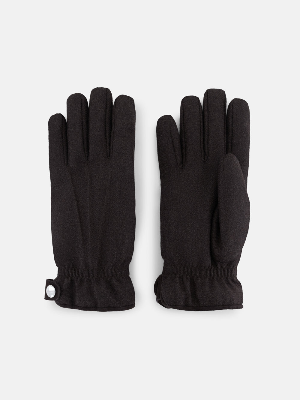 Wool & Cashmere Gloves – Dark Brown