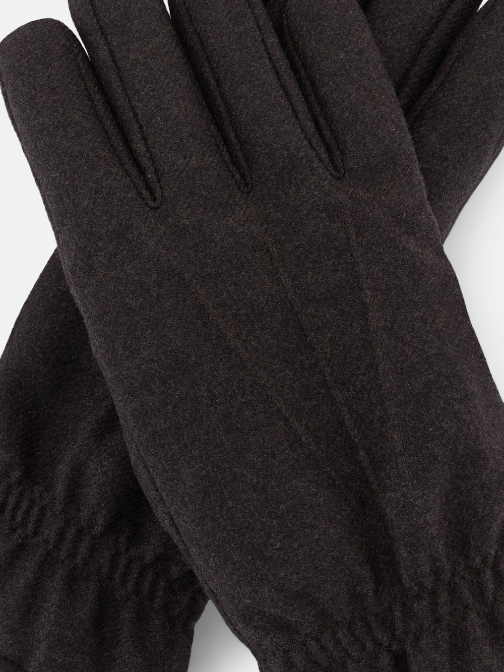 Wool & Cashmere Gloves – Dark Brown