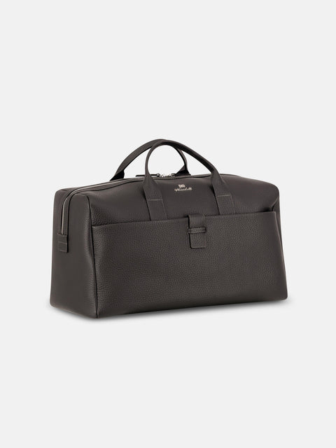 Mandelli NEWMAN Calf Leather Travel Bag — Dark Brown, view 2