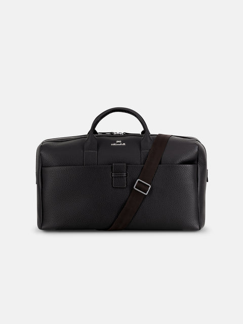 Mandelli NEWMAN Calf Leather Travel Bag — Black